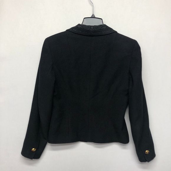 Bogner Women Embroidered 100% Wool Blazer Jacket US Size 6 Black M104 -24 - Picture 13 of 14